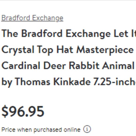 Thomas Kinkade "Let it Snow" Crystal Top Hat - Picture 13 of 13